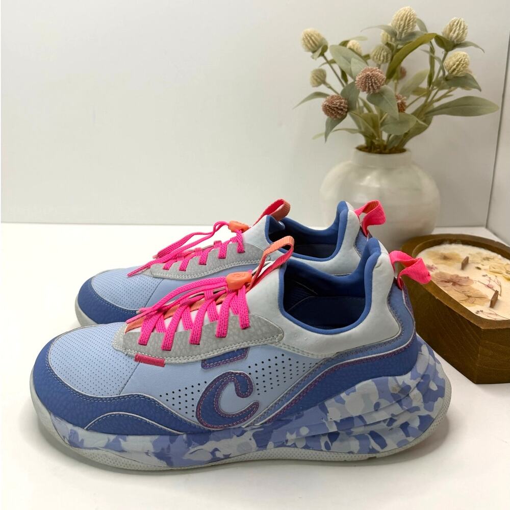 Clove Strada Classic WP Sneaker Nursing Healthcare Sky Blue Marble Women W8.5